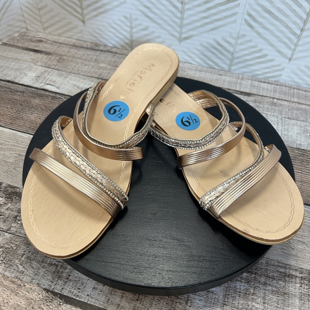 Mariella Rose Gold Sandals Size 6 1/2